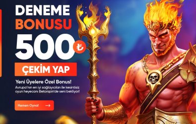 BETORSPİN'DEN 500₺ ÇEKİLEBİLİR DENEME BONUSU